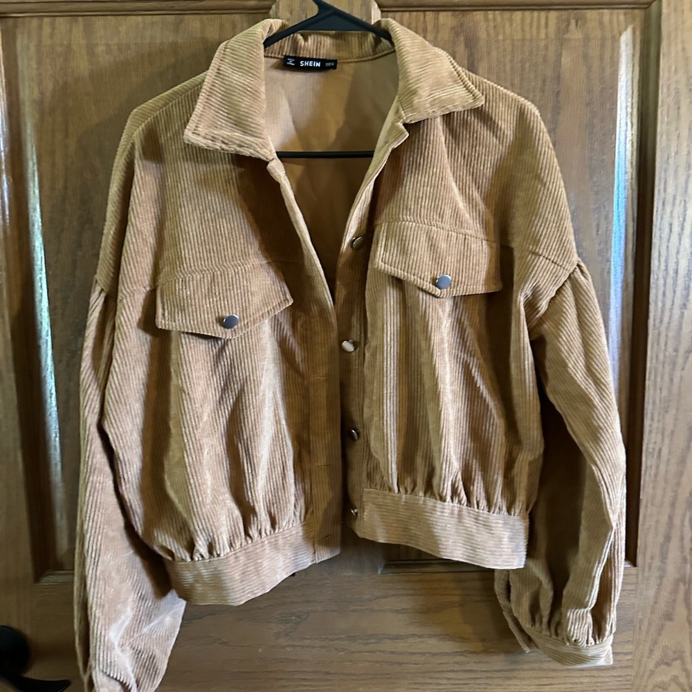 SHEIN Women's Brown Corduroy Jacket